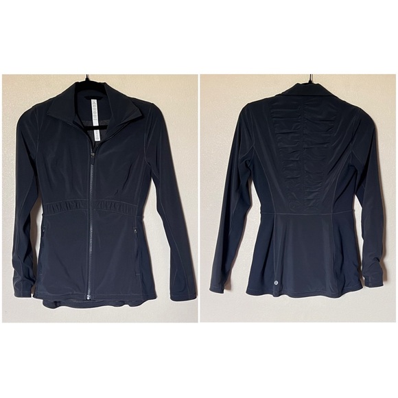 Lululemon Round Trip Swift Ultra Light Slim Ribbed Panel Jacket Melanite Gray - Picture 4 of 14